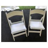 (10) White Padded Folding Chairs