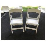 (10) White Padded Folding Chairs