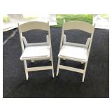 (10) White Padded Folding Chairs