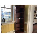 Simulated Wood Corner Cabinet