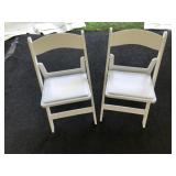 (10) White Padded Folding Chairs