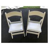 (10) White Padded Folding Chairs