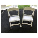 (10) White Padded Folding Chairs