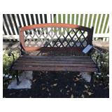 Cast Metal Framed Park Bench