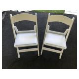 (10) White Padded Folding Chairs