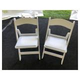 (10) White Padded Folding Chairs