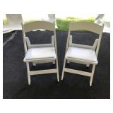 (10) White Padded Folding Chairs