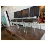 Conference Table with 4 Vinyl Upholstered Chairs