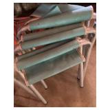 (3) Aluminum Framed Folding Seats