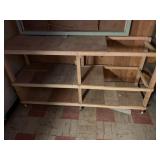 Fabricated Wooden Shelving Unit on Castors