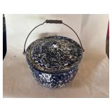 Dark Blue Swirl Kettle w/ Lid