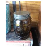 Globe Tobacco Amber Jar