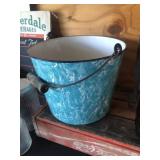 Unusual Aqua Swirl Agate Pail