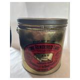 Home-rendered 25lb. Lard Tin
