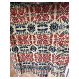 Dated 1840 Mary Hare 3-color Coverlet