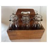 6 Graybills Pint Milk Bottles