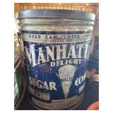 Manhattan Sugar Cone Advertising Tin