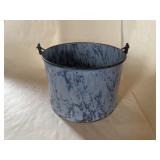 Blue/Gray Swirl Agate Pail