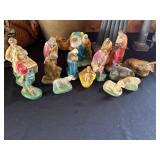 14 Pc. Plaster Nativity Set