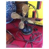 R & M Tabletop Brass Fan