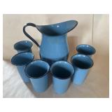 7 Pc. Graniteware Water Pitcher Set