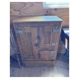 Antique Oak Refriderator w/ Original Hardware