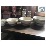 Set of 4 Graduated Stoneware Nesting Bowls