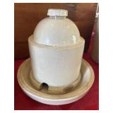 2 Pc. Small Stoneware Chick Waterer