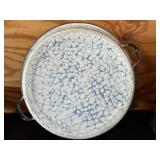 Unusual Blue & White Swirl Agate Basin