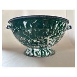 Green Swirl Agate Colander