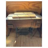 Oak Treadle Sewing Machine Cabinet