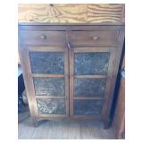 Early Pie Safe Cabinet w/ Replaced Punch Tin