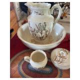 3 Pc. Mercer China Pitcher & Bowl Set