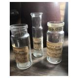 3 Antique Spice Jars