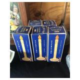 (5) Vtg. Sterling Electric Candle Boxes