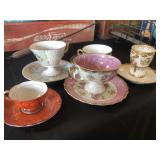 (5) Decorative Cups & Saucers
