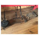 6 Fireplace Tools - Grates, Andirons, etc.