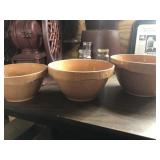 (3) Yellowware Nesting Bowls