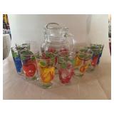 Vtg. 9 Pc. Juice Set