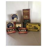 5 Advertising Tins & Assort. Boxes