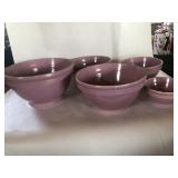 Set of 5 Pink Graduated Nesting Bowls
