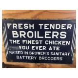 Enameled "Broilers" Sign