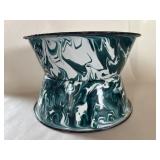 (2) Green Swirl Agate Basins