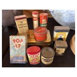 10 Pc. of Miniature Advertising Tins