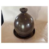 Early Bulbous Form Stoneware Chick Waterer