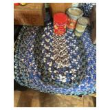 Blue & White Braided Rug