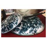 Green Swirl Agate Frying Pan & Basin