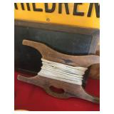 Vtg. Rope Reel & Chalk Board