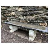 Stone Bench w/ Concrete Legs