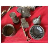 8 Pc. Tinware - Containers, Food Molds, etc.